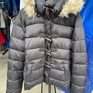 GAP Black Insulated Jacket with zip off Hood